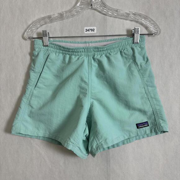Patagonia Pants - Patagonia Women's Size 2XS XXS Solid Green Nylon 4" Baggies Shorts
